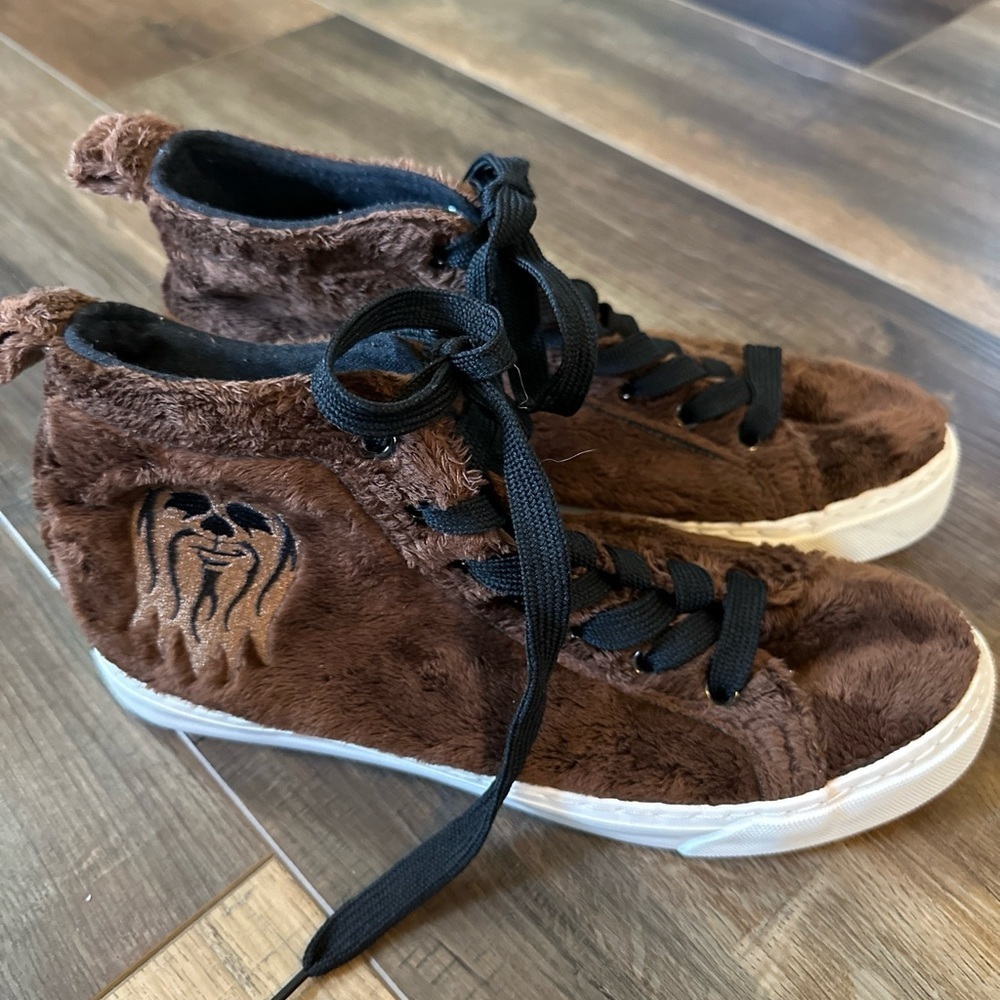 Star Wars‎ CHEWBACCA Unisex Furry Face High-Top Sneaker Shoes 9 Brown